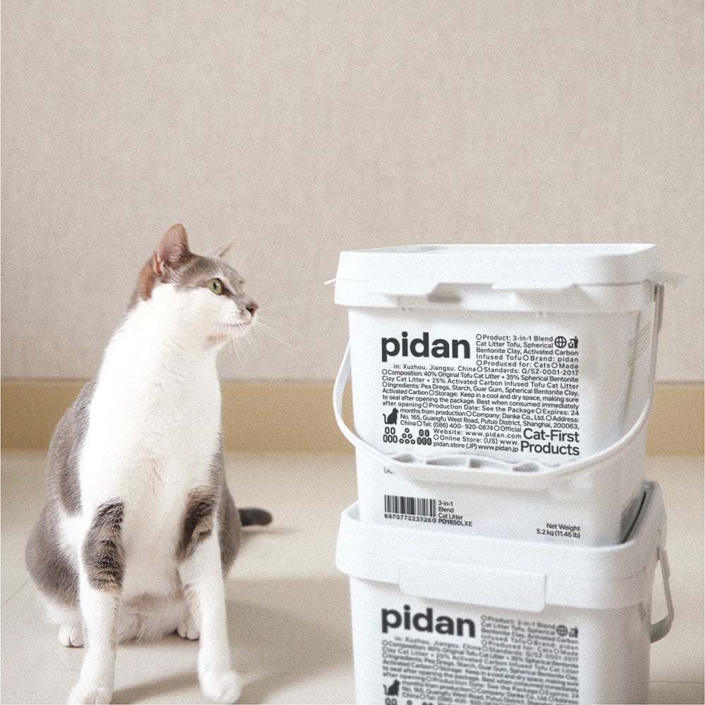 3-in-1 Blend Cat Litter (Tofu, Spherical Bentonite Clay, Activated Carbon Infused Tofu)